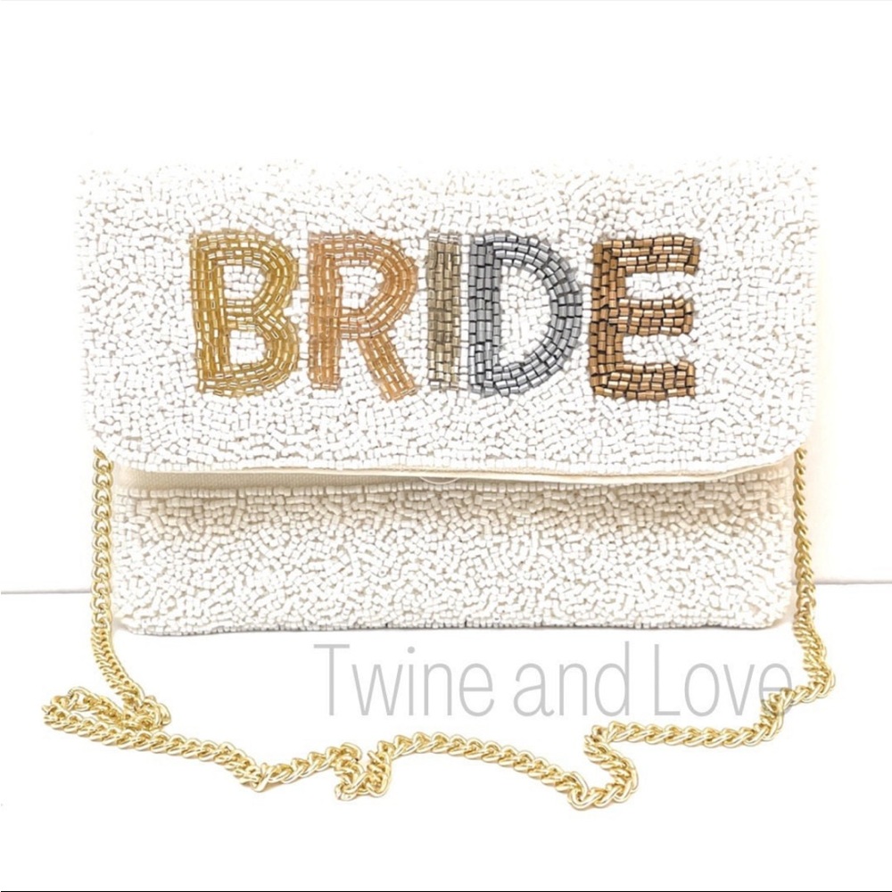 Beaded Bride Clutch Purse